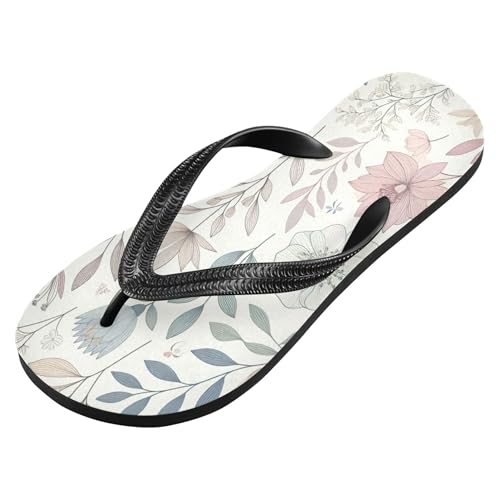 Burbuja Pastel Floral Flip Flops for Women Men, Soft Thong Sandals Rubber Slippers for Pool Beach Essentials2