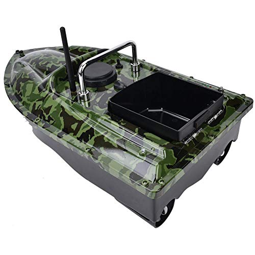 Image of RC Fishing Baits Dumping Boat, 500m Wireless Remote Control Fishing Bait Boat with LED Night Light Auto Cruise Control (Green)
