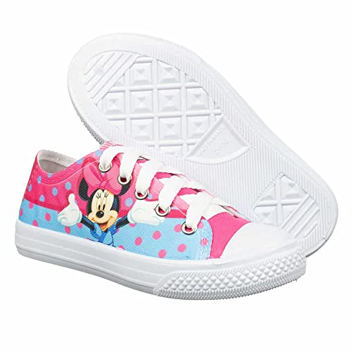 Tenis Infantil Menina Escolar em Lona Pink Minnie Resistente Leve Macio (33/34)