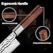 YOTSUBA 8 inch Japanese Gyuto Chef Knife,Professional Hand Forged Damascus Japanese Kitchen Knife,Ultra Sharp kitchen knives with Durable Ergonomic Wood Handle