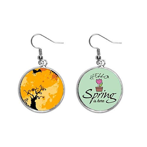 Pendientes de árbol fantasma de Halloween y colgante decorativo de terror