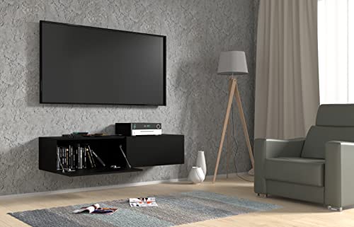 BIM Furniture Meuble TV Bingo - Noir Mat - L 140 Cm – Image 3