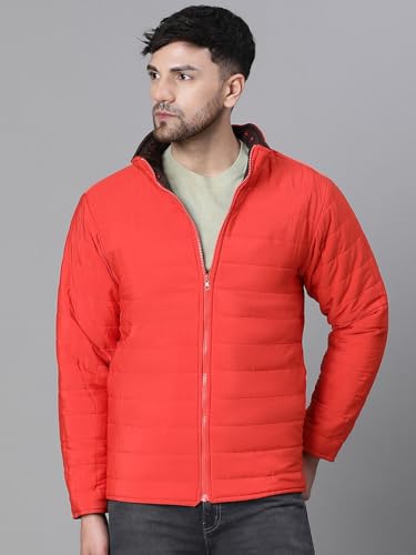 Image of oxolloxo Men Animal Print Zip Lined Long Sleeve Reversible Quilted Jacket