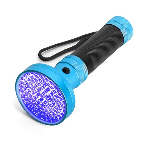ALLINCOZY 100 LED UV Flashlight Blue Light, Portable Ultraviolet Torch