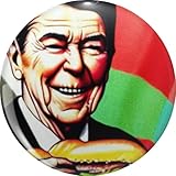Ronald Reagan Burger Time Lapel Bin Brooch Badge Pin 0.75'