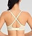 HACI Women's Lace Mesh Balconette Bra Sheer Demi Scoop Neck Plus Size Sexy Full Coverage Unlined Underwire(Nude,38D)