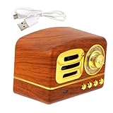 Haut-parleur pratique : batterie au lithium intégrée de 1200 mah, batterie pour 6 heures de lecture continue, mini haut-parleur vintage
