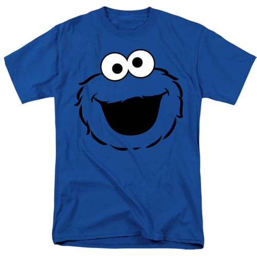 Disfraz de Barrio Sésamo de cara completa, unisex, colección de camisetas para adultos, Monstruo galleta, Medium