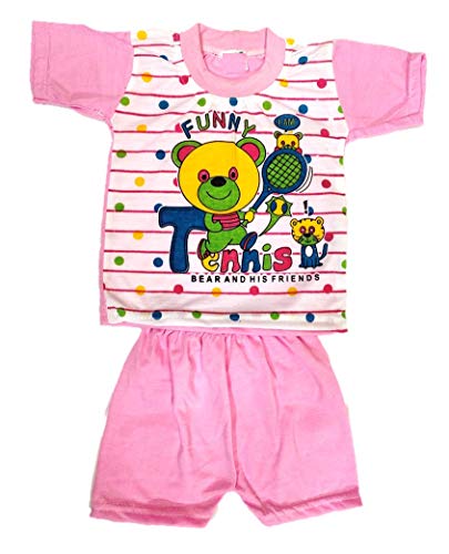 Image of Baby Boy Dress Clothing Set Soft Hosiery Cotton T-Shirt and Shorts Set Pack of 8 (4 T-Shirt + 4 Shorts) Multi Colored | Size 0 Months Up to 2 Years