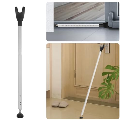 Spranga di sicurezza per porta scorrevole in vetro, barra di sicurezza per porta del patio e appartamento (bianca)