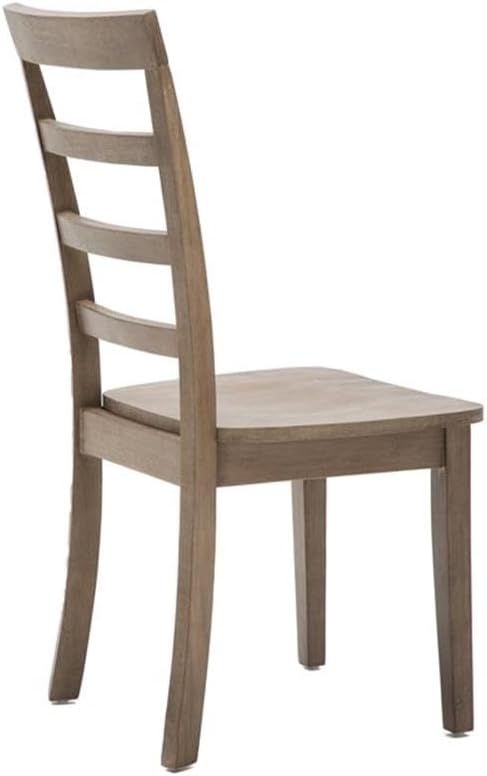 BOWERY HILL 18" Farmhouse Wood Dining Chair in Brown (Set of 2)