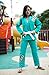 FLUORY Ladies Brazilian Jiu Jitsu Suit Female BJJ Gi Kimonos Women BJJ Uniform (BJJF20GREEN, F1)