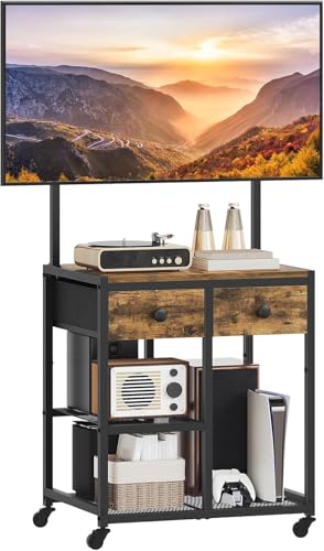 YATINEY TV Stand with Mount and Wheels