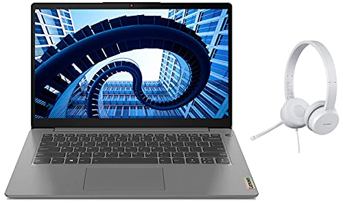 Image of Lenovo IdeaPad Slim3 2021 i3 11thGen 14 inch FHD IPS Thin&Light(8GB /256GB SSD /Win /MS /Backlit KB /Fingerprint /2Yr Warranty) 82H700SVIN 110 Stereo USB-A Headset