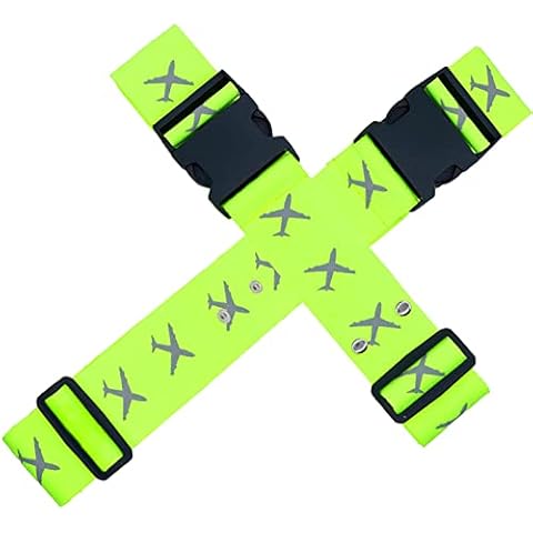 Suitcase Straps 2 Pieces with Name Tag, Adjustable Luggage Straps with Buckle Closure, Travel Packing Strap, Luggage Straps, Safety Belts for Travel Cover
