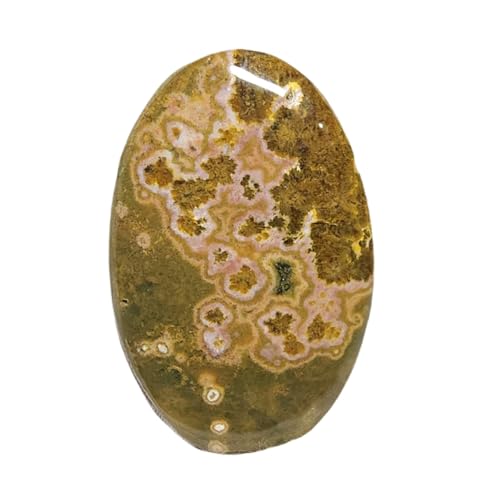 Jaspe océan naturel ovale cabochon 48x23mm gemme pour création de bijoux