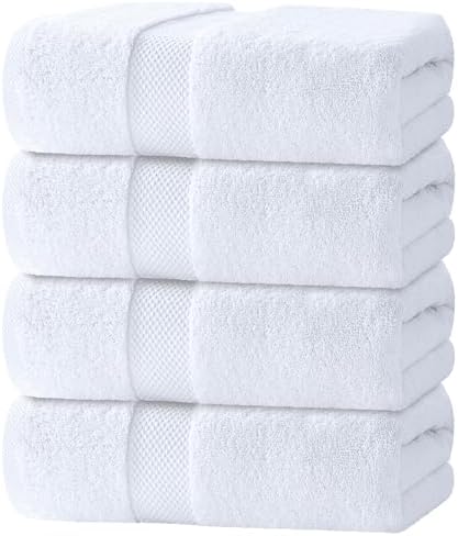 Luxury White Bath Towels Extra Large | 100% Soft Cotton 700 GSM T...
