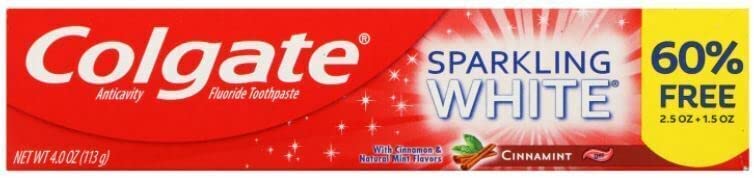 Miniatura 3 de Colgate Sparkling White Cinnamint 4.0 onzas (paquete de 2) pasta de dientes