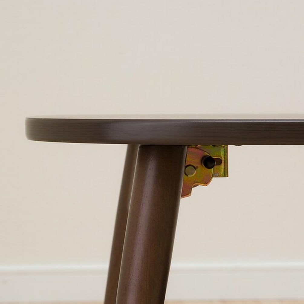 ダークブラウン楕円形折りたたみテーブル Amazon.co.jp: ニトリ 折りたたみテーブル ラポール 楕円 棚付き