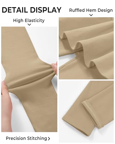 BOOPH 2 Pack Girls Leggings with Skirt Cotton Ruffle Tutu Uniform Pants4