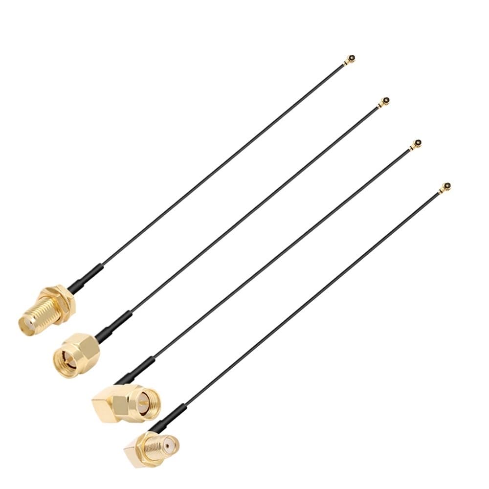 LIHUA - 2 cavi RF1,13 mm MHF4 a SMA Pigtail femmina Ja-ck estensione adattatore (SMA F90 a MHF4 F, 15 cm)