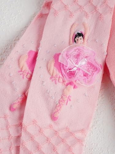 Kids Girls Ballet Dancer Tights Dance Socks Opaque Ballerina Pantyhose Dancer Printed Panty Transition Stockings4