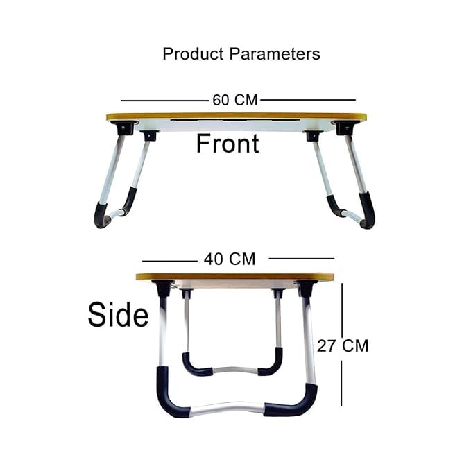 Image of Multi-Purpose Study Table, Wooden Lap Desk, Foldable Portable Study Desk, Bed Table, Laptop Table, Activity Table, Breakfast Table for Kids /Adult (Sky Blue)