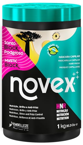 Novex Mascarilla Capilar Mystic Black Enriquecida con Aceite de Baobab, Hidrata Profundamente y Ayuda a Sellar las Cutículas del Cabello, Adecuada para todo Tipo de Cabello 1kg