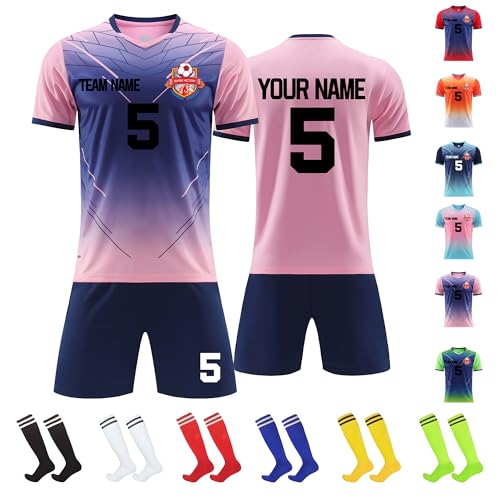 Faletony Personalisiertes Fussball Trikot Kinders Erwachsene Fusstball...
