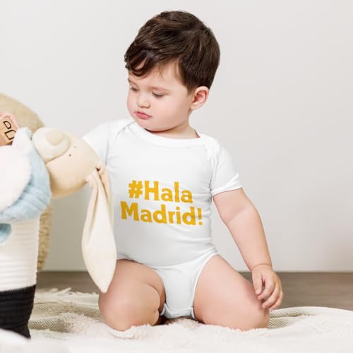 Hala Madrid fan chant baby gift Baby short sleeve one piece4