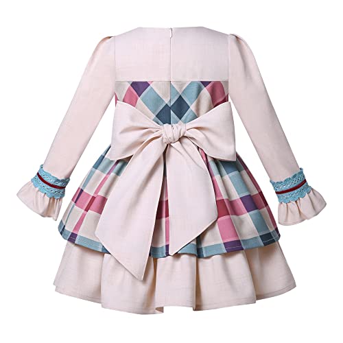 Pettigirl Girls Vintage Autumn Winter Long Sleeve Ruffle Casual Clothes Kids Lovely Classic Birthday Holiday Dresses2