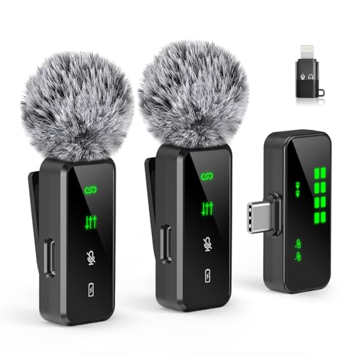 Image of GRENARO Mic for YouTube Wireless, 3-Level Adjustable Noise Cancellation Wireless Microphone,Professional Wireless Mike for Recording, Ideal for Video Recording and Content Creators