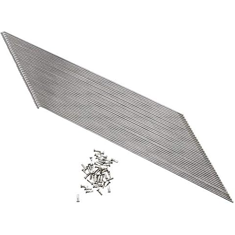 BDCP 38 Stück Edelstahl Nirosta Speichen 2mm Fahrradspeichen mit 14mm Messing Nippel Silber 80-300mm (300) Cover