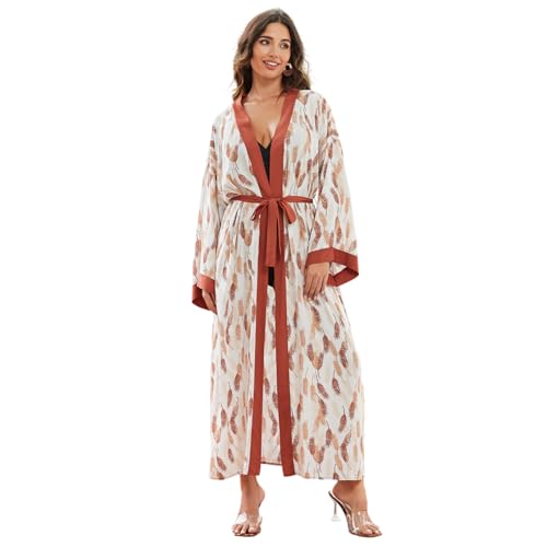 Image of Miss Lavish London Long Kaftan Dress for Women - Summer Printed Plus Size Maxi Caftan