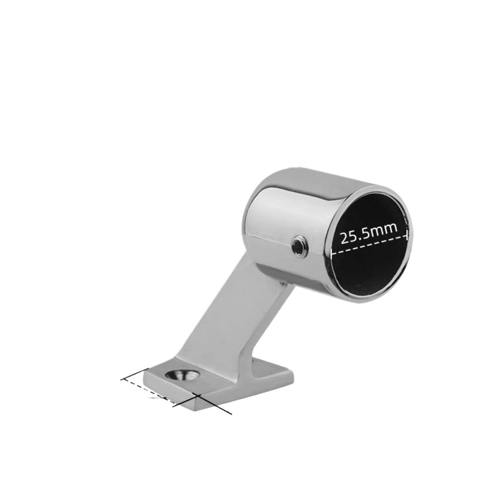 Boat Handrail Fitting Marine Grade 316 Stainless Steel End Front Stanchion Railing Bracket Compatible with Marine Applications(25mm)