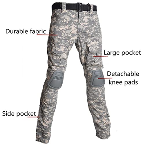 Camuflaje caza camisas carga pantalones en conjunto militar elástico 4