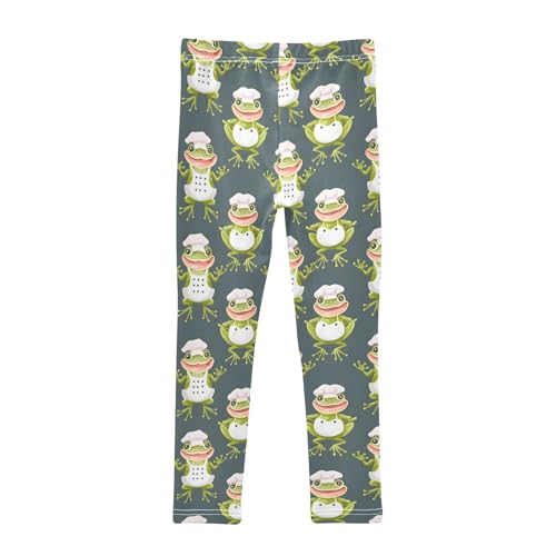 Chef Frog A Girls Leggings Athletic Pants Tights Stretch Bottom2