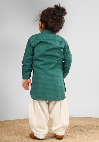 Image of POLKA TOTS Boys Cotton Pathani Set | Premium Pathani Kurta & Pyjama Set for Boys | Kurta Pajama for Kids Boy | Pathani Suit for Kids, Baby Boys & Toddlers | Ethnic Wear for Boy