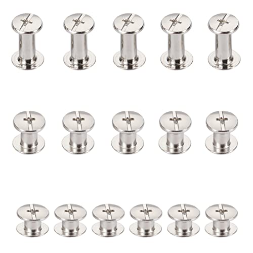 MenYiYDS-30set di viti sepolte Rivetto a vite da 5mm Kit di viti sepolte Chicago 3misure di viti sepolte M5 tenditore a vite,adatto per menu di nastro di carta per libri in pelle Artigianato fai da te