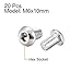 uxcell M6x10mm Machine Screws Hex Socket Round Head Screw 304 Stainless Steel Fasteners Bolts 20pcs