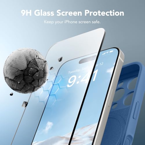 Image of Magnetic for iPhone 16 Pro Case Silicone Lake Blue