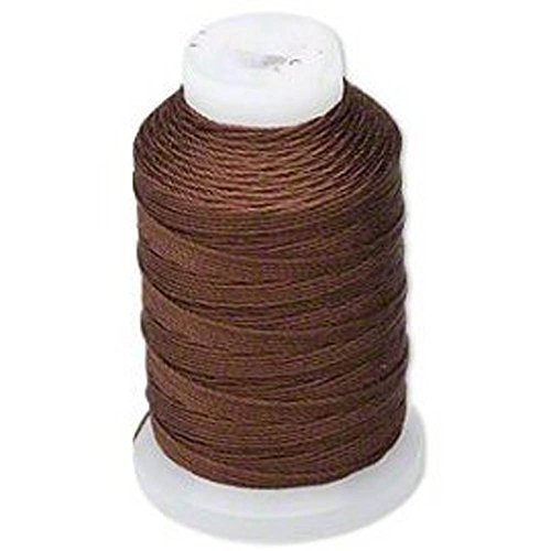 Simply Silk Beading Thread Cord Size FF Chestnut 0.015 Inch 0.38mm Spool 115 Yards for Stringing Weaving Knotting