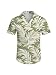QWEHHEVG Simple style leaves Men's Button Shirt Beach Shorts Set, Hawaiian Short Sleeve Shirt Quick Dry Beach Shorts 2 Pcs with Bucket Hat