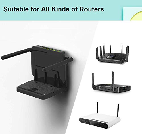 Adjustable Universal Small Device Wall Mount, YIHUNION Bracket for Android Apple TV Box Cable Digital Media Players Modems Router Streaming Media Devices Hard Driver (Black) - Thumbnail 4