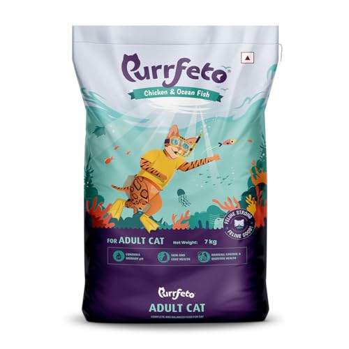Image of Purrfeto Adult Dry Cat Food | Chicken & Rice | 1.2 kg Ingredients | 40% Reduction in Urinary Track Diseases |Anti Hairball Formula |Healthy Skin & Coat |Improves Digestive Health