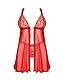 Obsessive Elianes Babydollset, Rot, XS/S