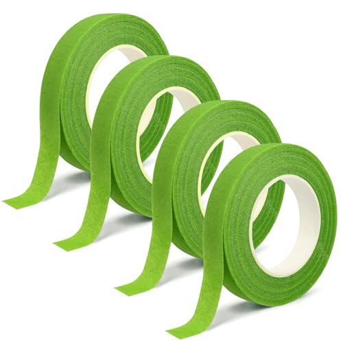 4Pcs Floral Tape Green Florist Tape for Easter Craft Bouquet Stem Wrapping