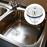 Generic Tapón de Drenaje de Cocina de Acero Inoxidable Plateado, Coladores de Fregadero Resistentes Al Desgaste para Uso en Fregadero de Cocina, Fácil de Limpiar