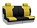 Coverking Custom Fit Rear 50/50 Bench Seat Cover for Select GMC Envoy XL Models - Neoprene (Yellow with Black Sides)
