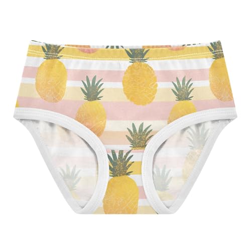 Wusikd Pineapple Striped Girls' Underwear Cotton Girls Briefs Soft Toddler Underwear 2T